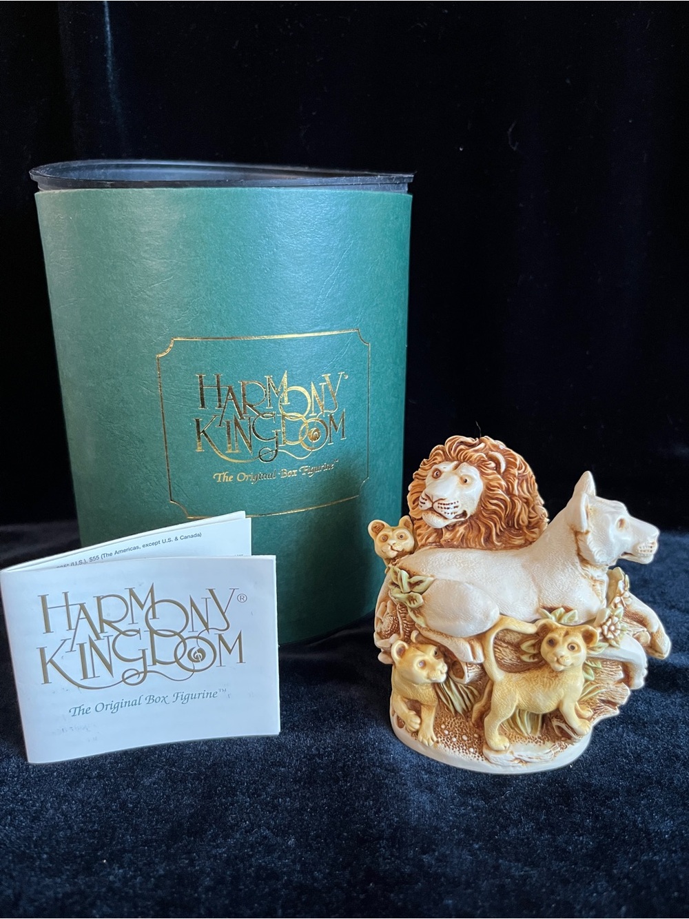 1997 Harmony Kingdom “Behold The King”Lion Box W/ Original Box & Papers